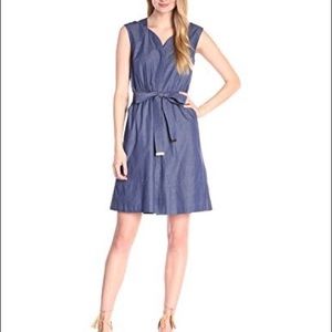 Ellen Tracy NWT denim shirt dress with belt